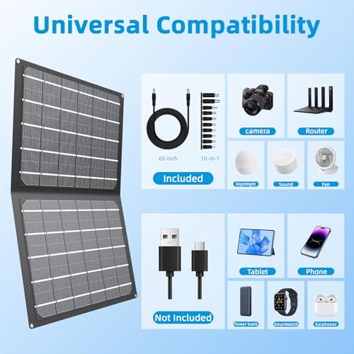100W Foldable Solar Panel with Kickstand J6951