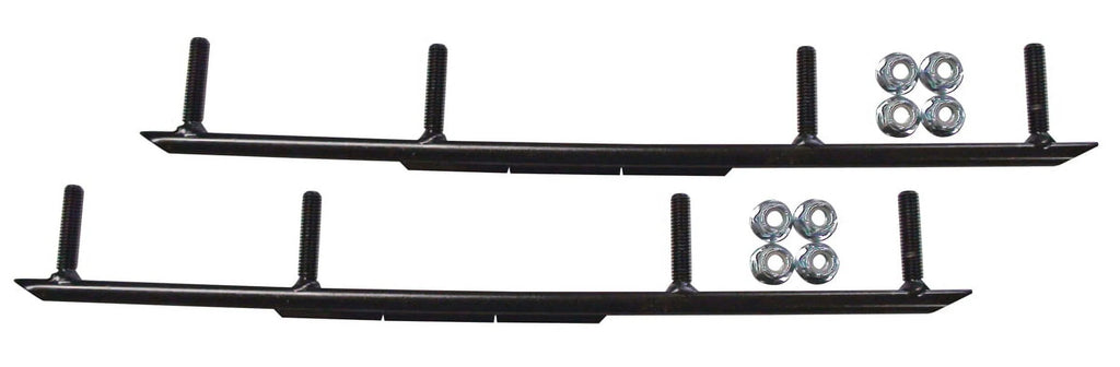 Green BX Snowmobile Skis with 10" Round Bars Complete Kit R84463