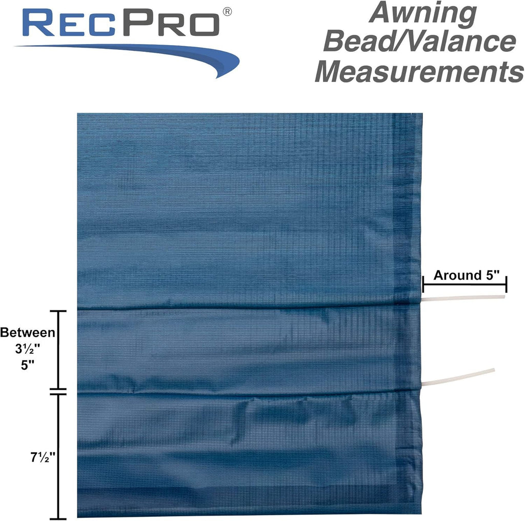 RV Awning Fabric Replacement 19 Foot Blue Heat Sealed W2599