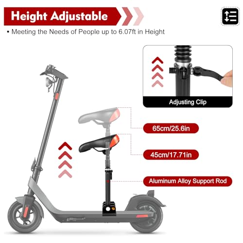 Adjustable Electric Scooter Seat 10.23 * 6.29inch Aluminum Rod Y686192
