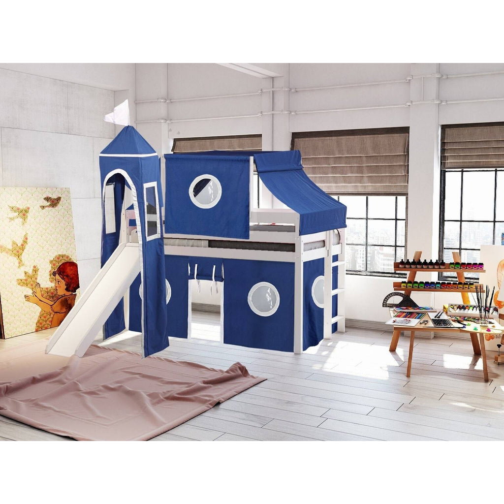 Twin Bed with Slide and Tent C7587