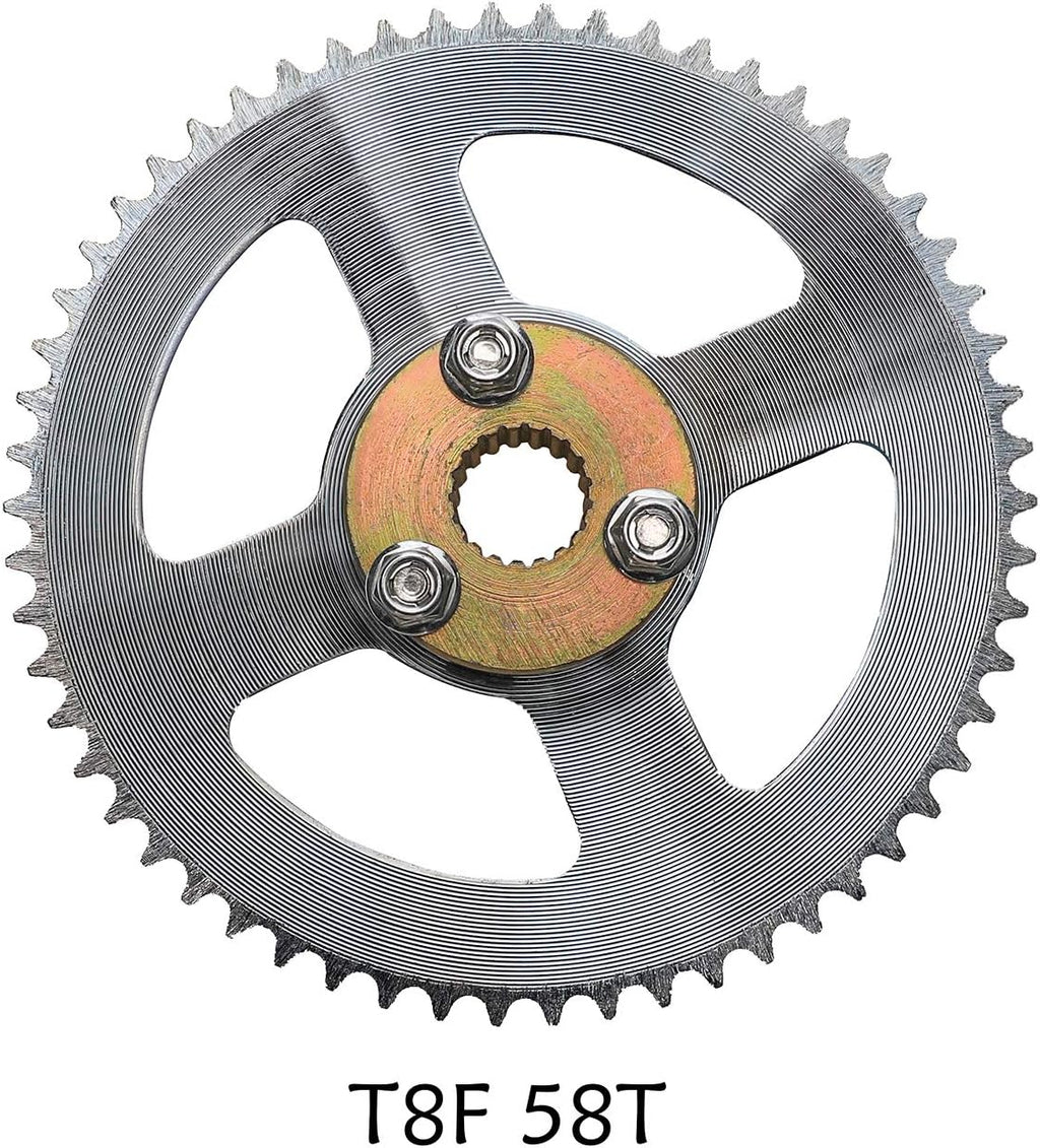 Rear Axle Assembly Complete Wheel Hub Kit with 6" Wheel Tires Rim Brake Assembly Chain for Go Kart Quad Trike Drift Bikes C626999