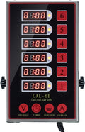 6 Channels Timer Cooking Timers Loud Alarm Clear LED Display Stainless Steel Calculagraph J743