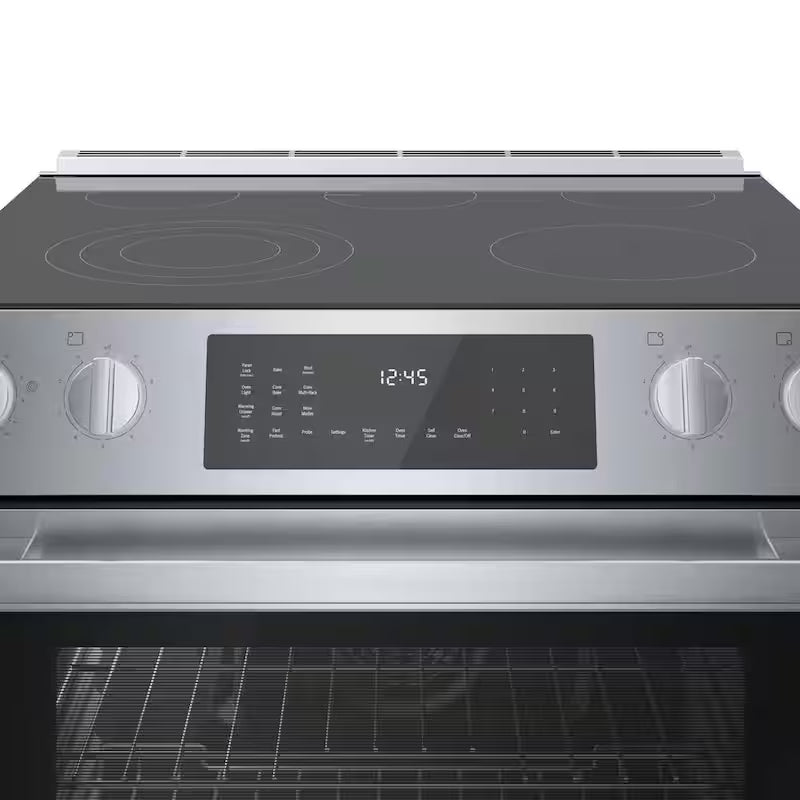30 in. 4.6 cu. ft. Slide-In Electric Range with Self Cleaning Convection Oven in Stainless Steel D516453
