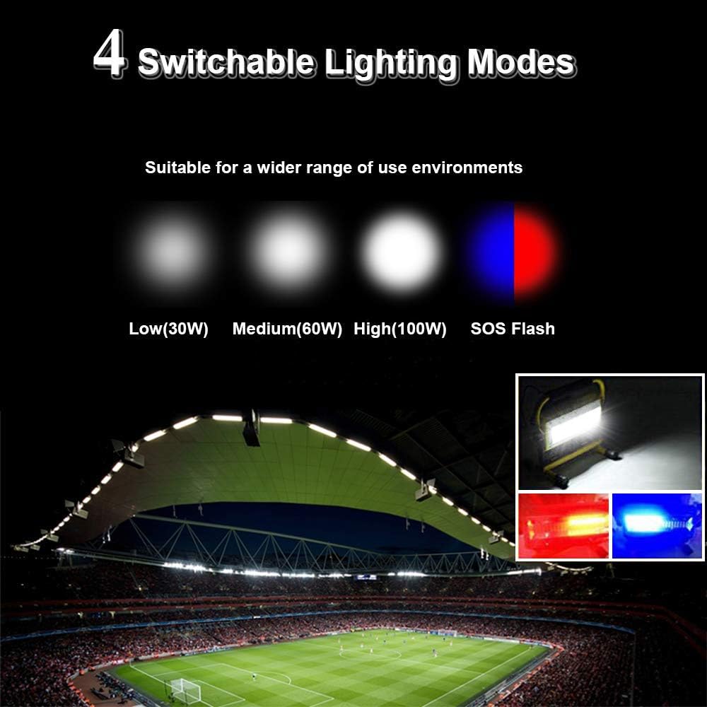 100W Waterproof Portable LED Work Light with Stand Y672572
