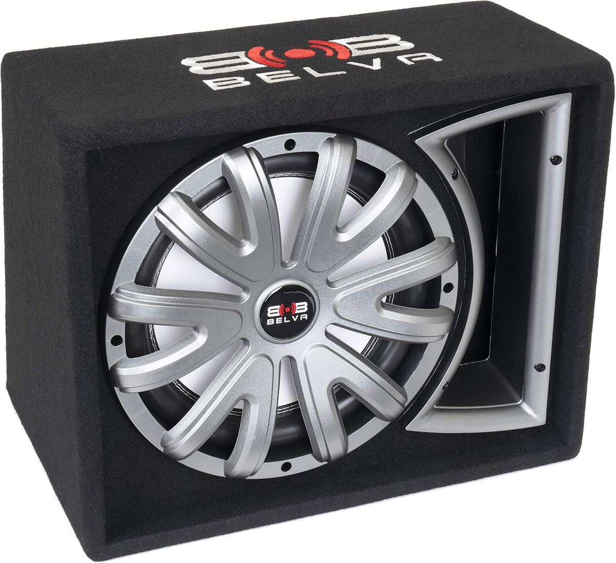 Single 12-inch 750W Loaded Ported Car Subwoofer with Multi-Color LED and Remote F73638