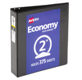 Black Round Ring Binder, 2 Capacity W71853