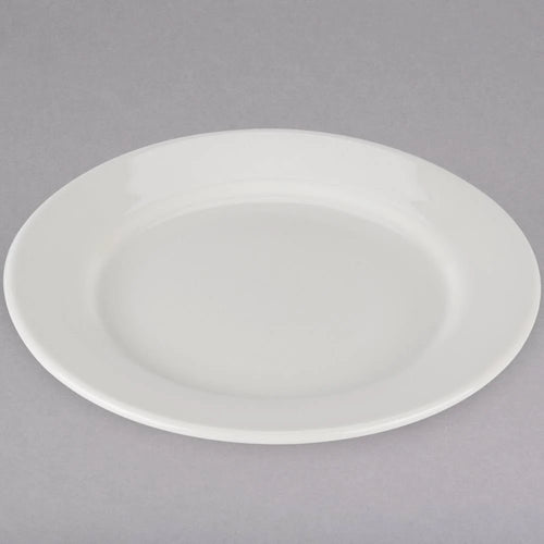 12/Case 10x22 Eggshell Wide Rim China Plate O62607