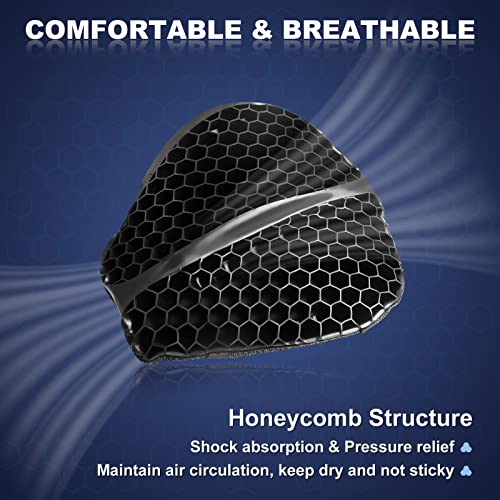 Foldable Large 3D-Honeycomb Breathable Motorcycle Gel Seat Cushion X79959