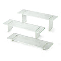 3 Piece Rectangular Acrylic Riser Set with Straight Legs K739624