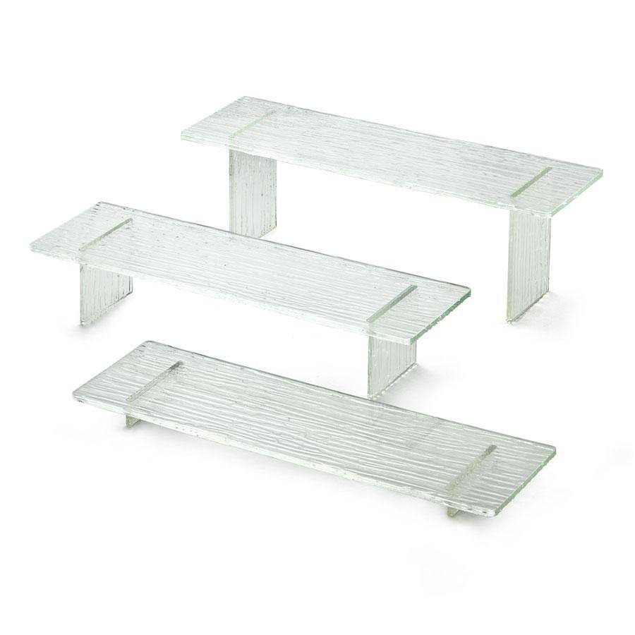 3 Piece Rectangular Acrylic Riser Set with Straight Legs K739624