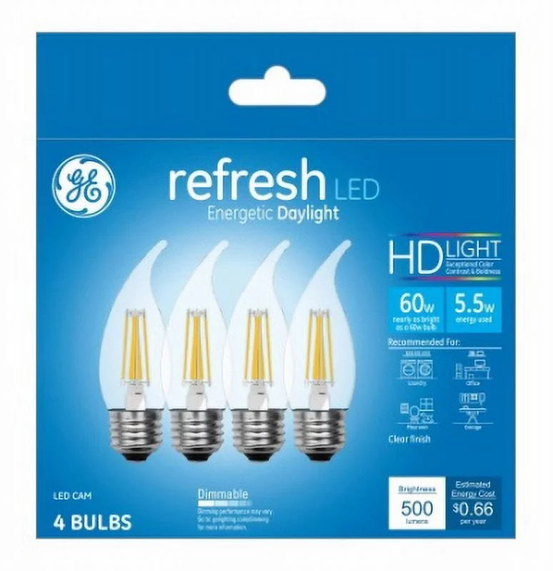 4 Pack 5.5W Daylight Clear Light Bulb H845