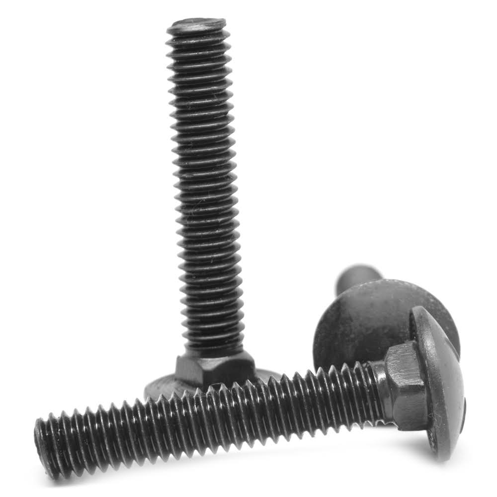 3/8x22-16 x 2x22 Coarse Thread Grade 5 Carriage Bolt Black Oxide Pk 100 M9248