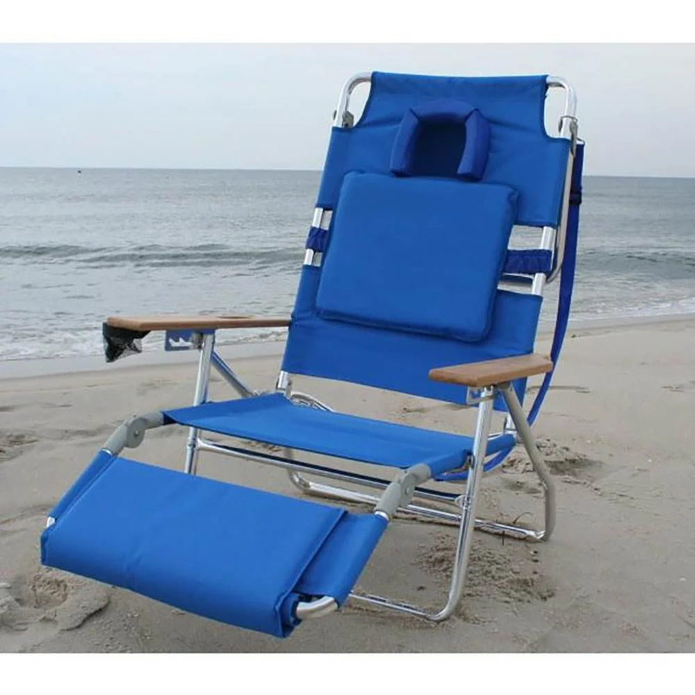 Lightweight Outdoor Beach Lounge Chair with Footrest Z1019