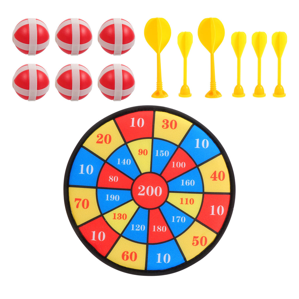 13Pcs Kids Sticky Balls Darts Board Toys X74306