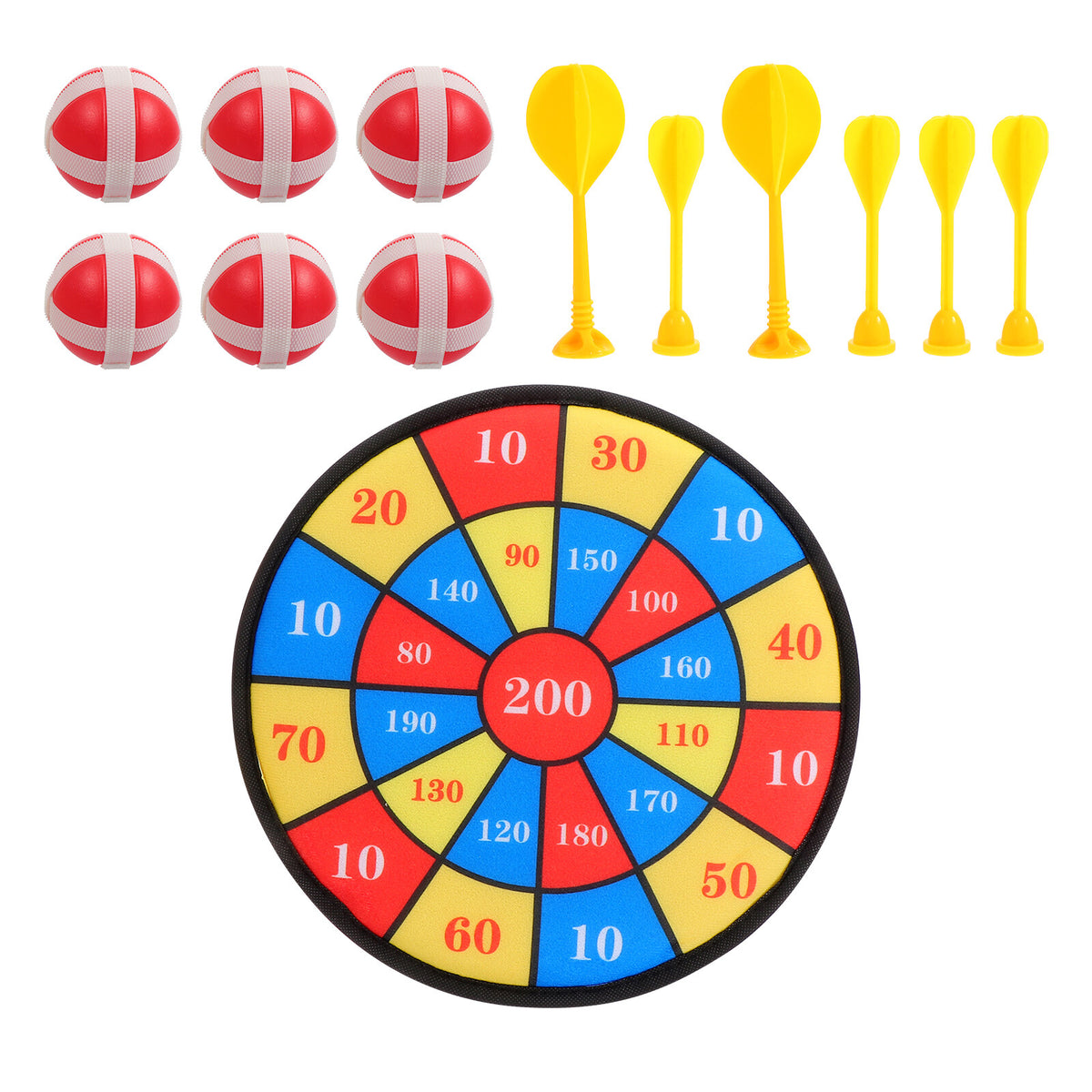 13Pcs Kids Sticky Balls Darts Board Toys X74306