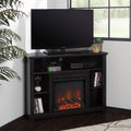 Black Tall Corner Fireplace TV Stand C222827
