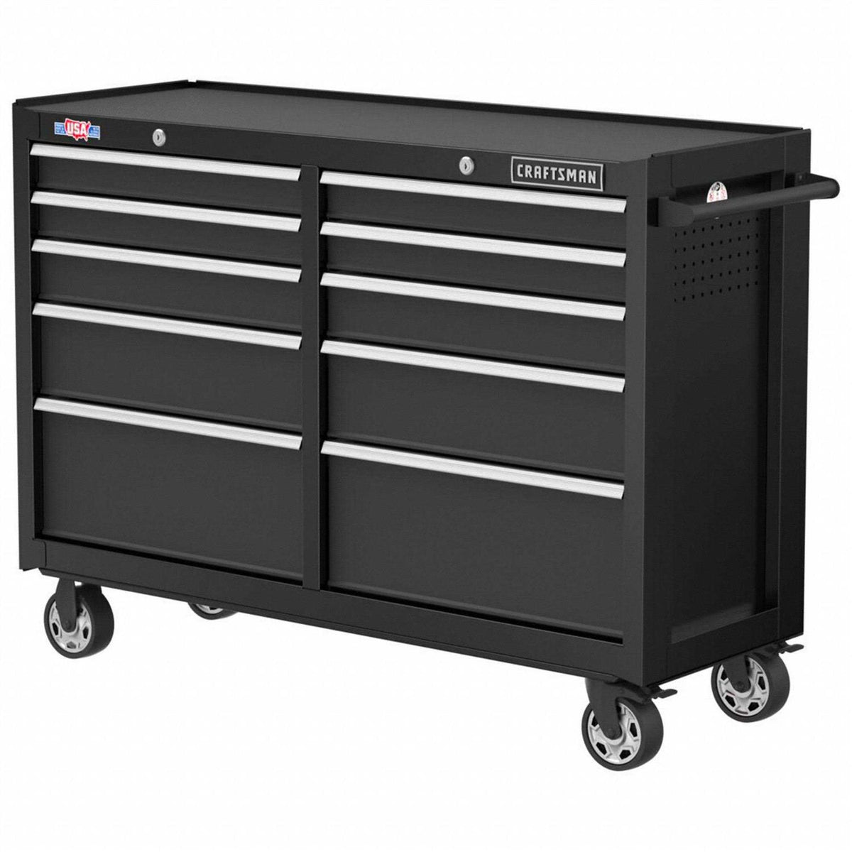 52-in W x 37.5-in H 10-Drawer Steel Rolling Tool Cabinet G81880