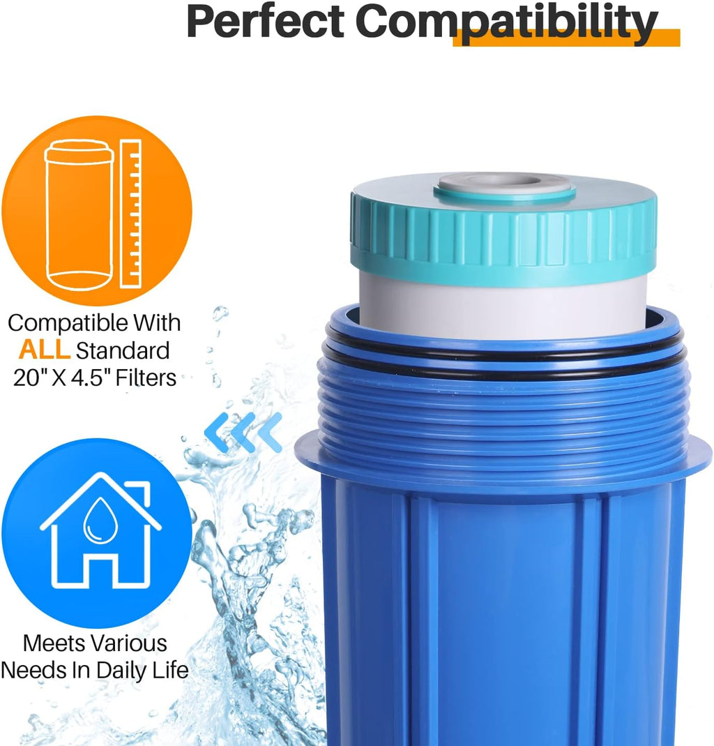 5 Micron 20 x 4.5 Whole House Granular Activated Carbon Water Filter Cartridge, 1 Pack W840