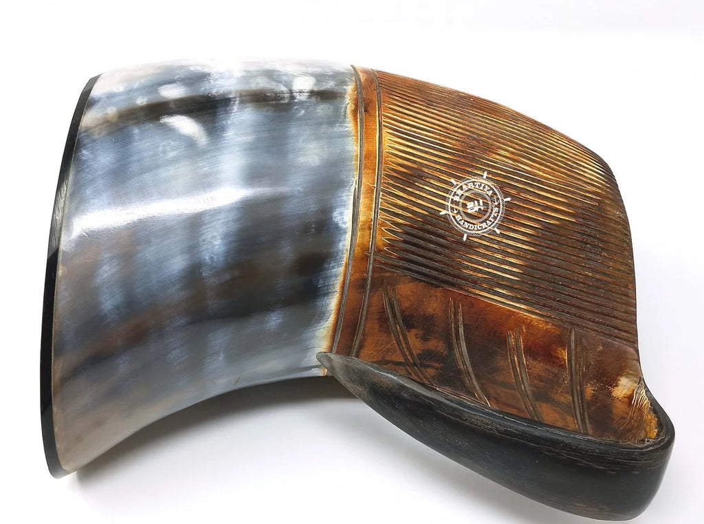 Glass Viking Drinking Horn Mug Tankard XL 40 oz J261067