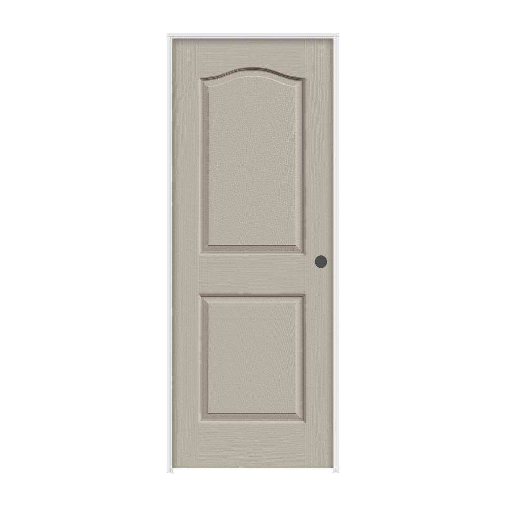 32 in. x 80 in. Desert Sand Painted Left-Hand Textured Molded Composite MDF Single Prehung Interior Door W417209
