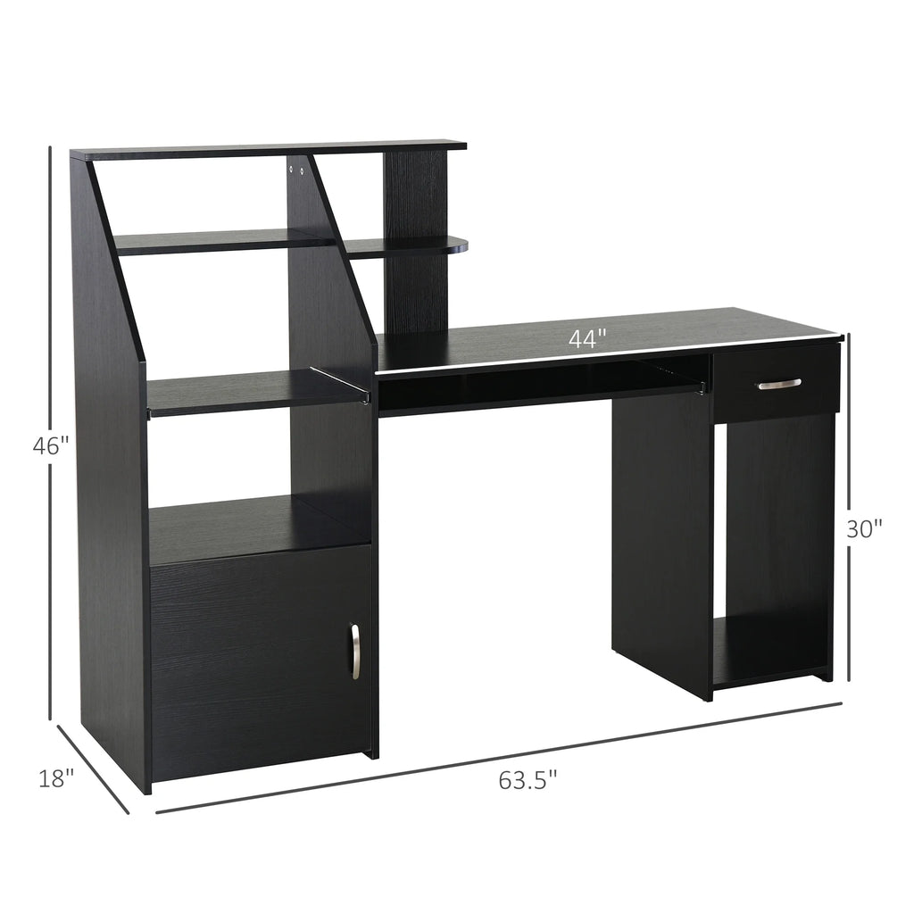 Computer Table with Keyboard Shelves Drawer A3656