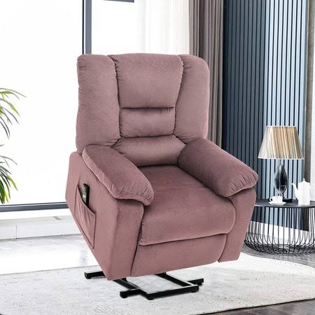Velvet Power Lift Recliner Chair 300 lb Capacity R16185