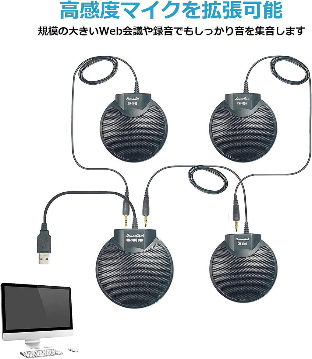 Table Top Conference Microphone with Omni-Directional Stereo USB, Pack of 2 C299