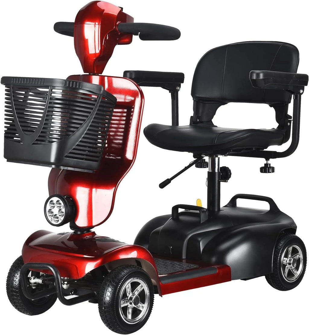 4 Wheel Foldable Mobility Scooter with Charger and Basket S47198