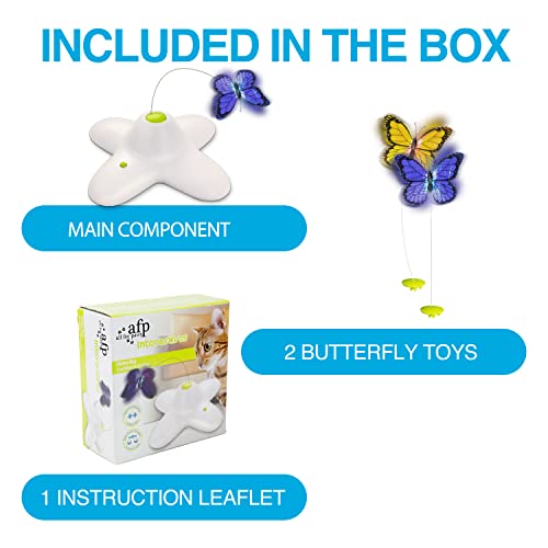 2 in 1 Cat Wand Toy with Butterfly Spinner, USB Rechargeable F921690