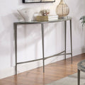 White Tempered Glass Sofa Table A78053