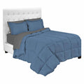 Blue Split Head Flex King Microfiber Bed in A Bag K4930