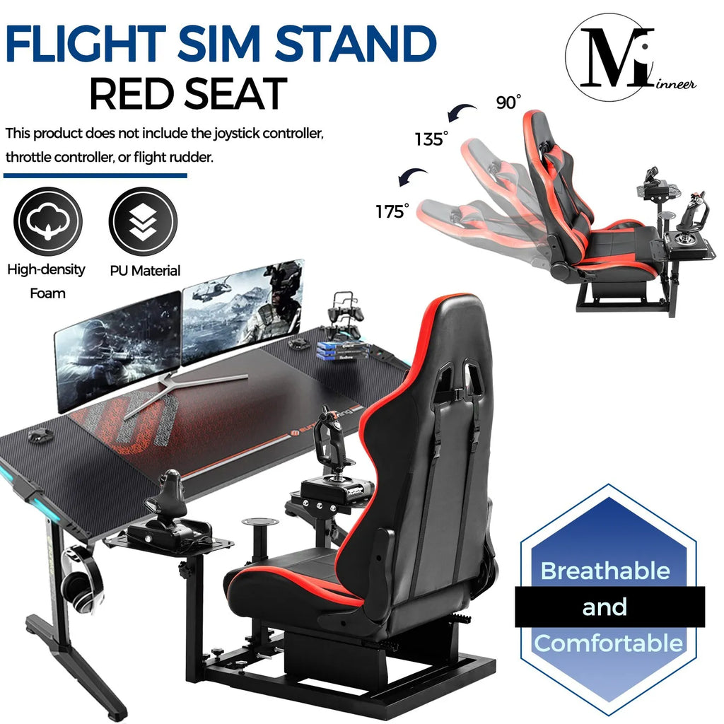 Flight Simulator Cockpit with Red Seat E18503