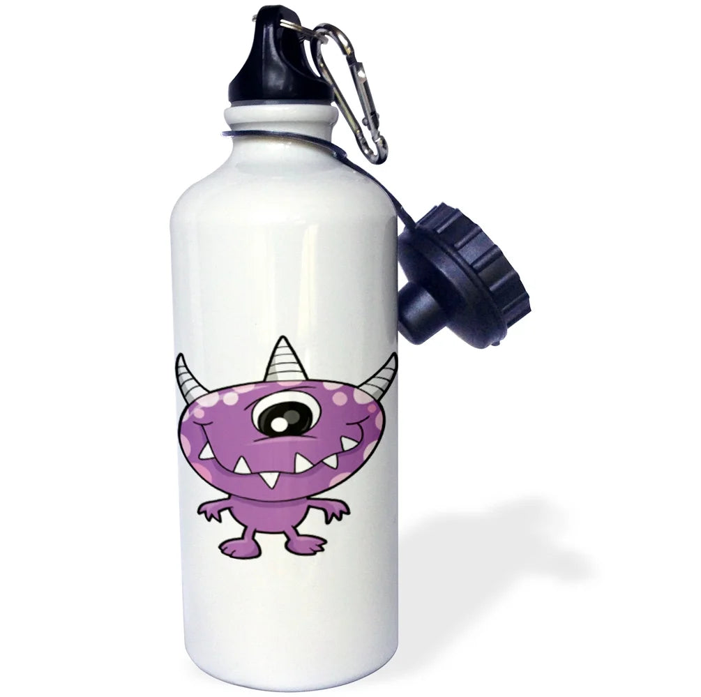 Purple People Eater Monster Sports Water Bottle, 21oz H1283