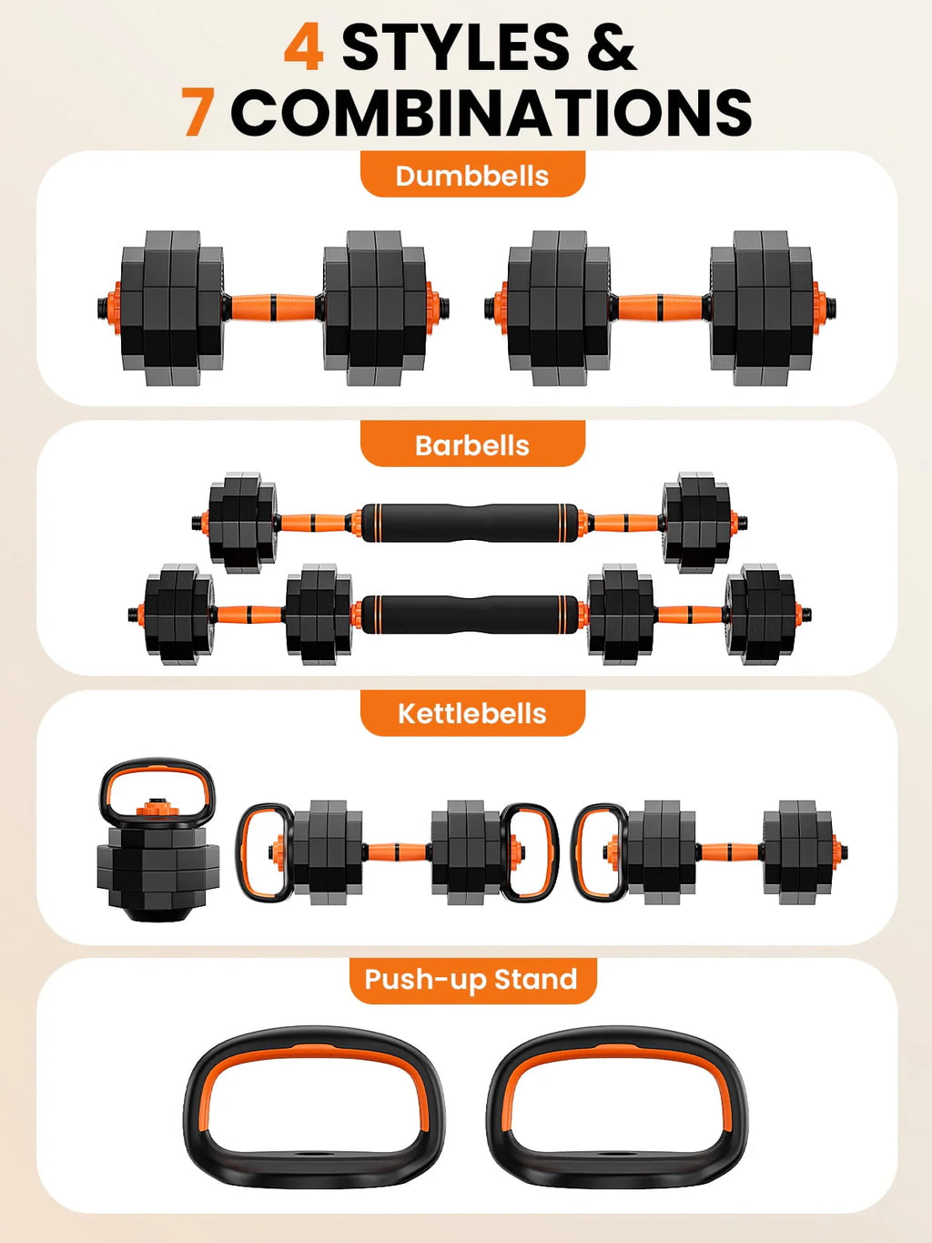 62 lbs Adjustable Dumbbell Set R999191