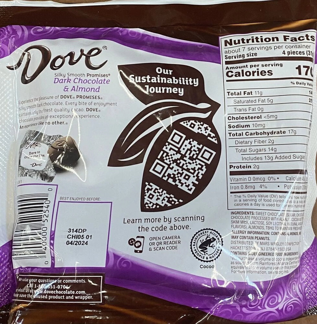 Dark Chocolate & Almond Candy Bag 7.61 Oz 5 Pack Y527439
