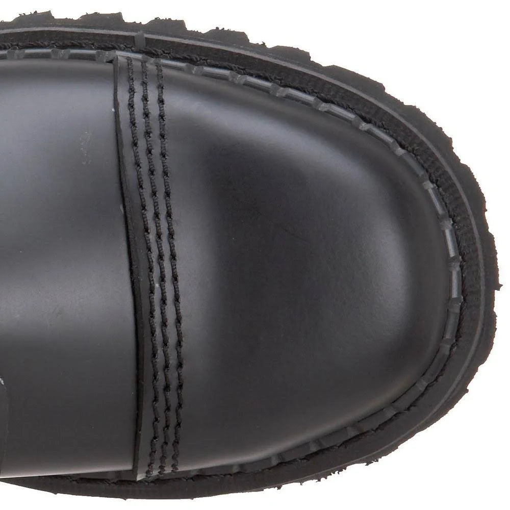 Black Leather Shoes J77042