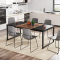 6 Person Modern Dining Table Metal Frame K506803