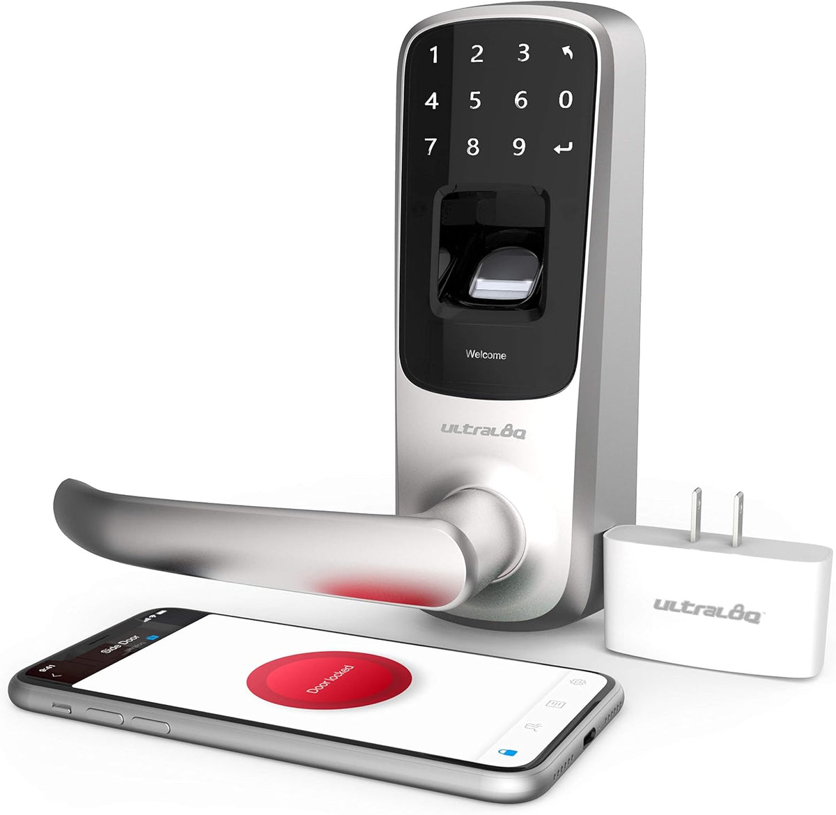 Black Smart Lock Electronic Door Handle P958