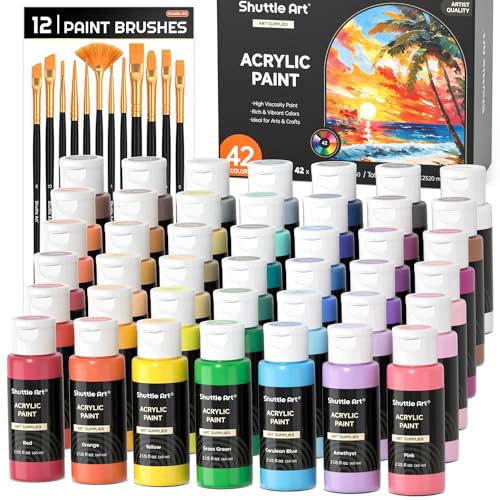 50 Colors Acrylic Paint Set 2oz/60ml Bottles N715