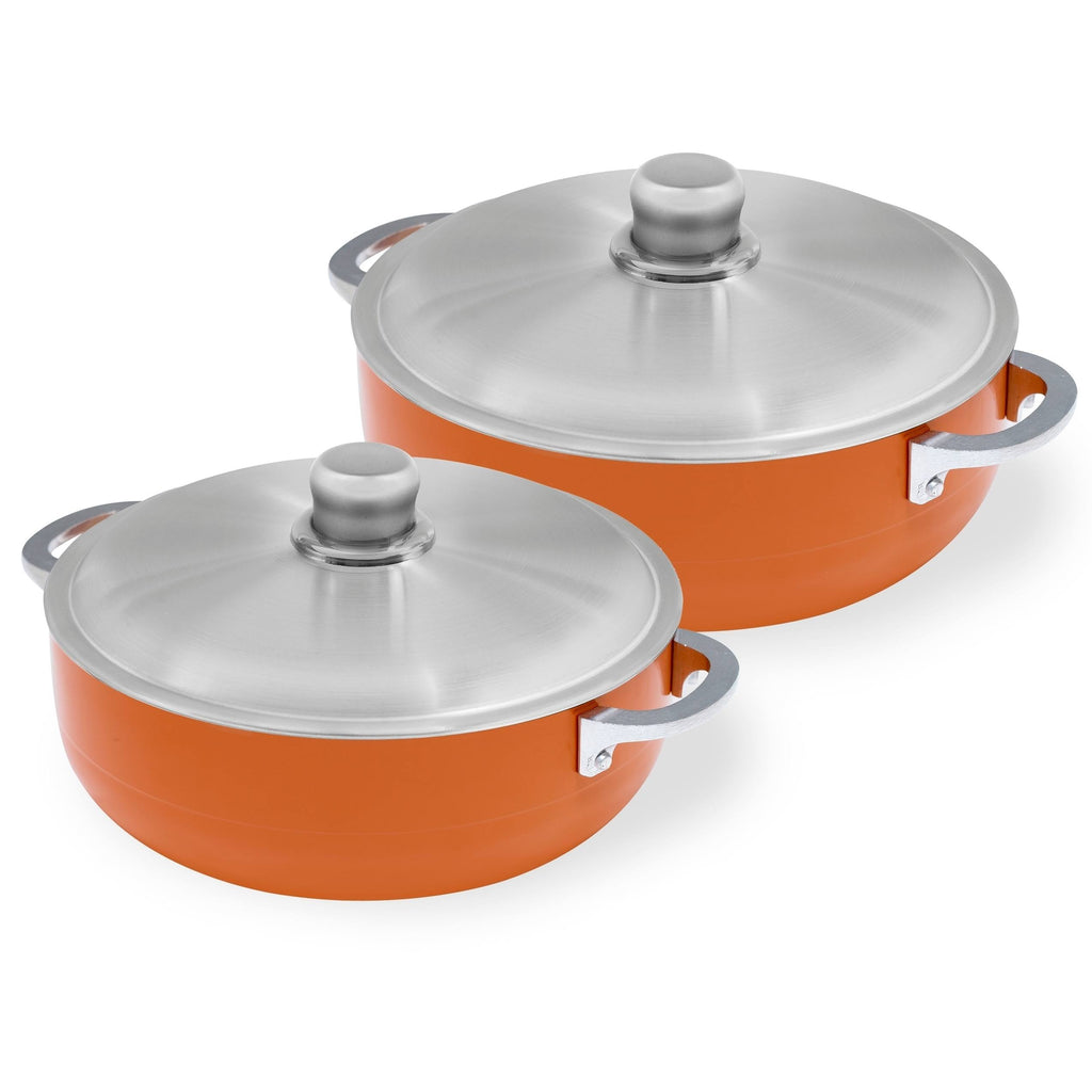 2-Piece Ceramic Nonstick Caldero Set Orange M9454
