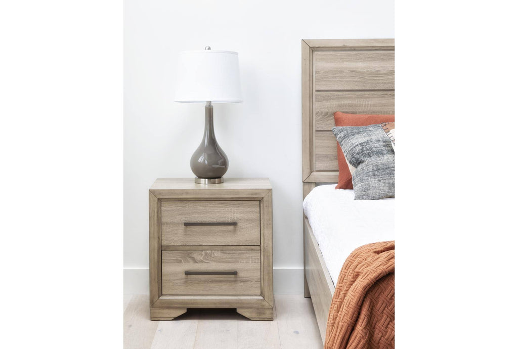 Grey Glass Brushed Nickel Table Lamp N31718