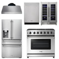 36 Propane Gas Range, Range Hood, Refrigerator, Dishwasher, Wine Cooler I239