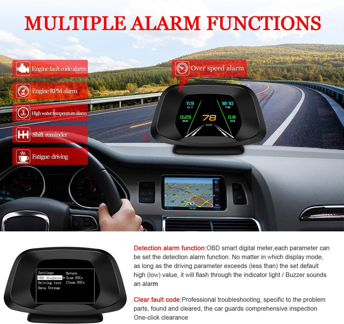 Pack of 2 Car HUD Head Up Display E55065