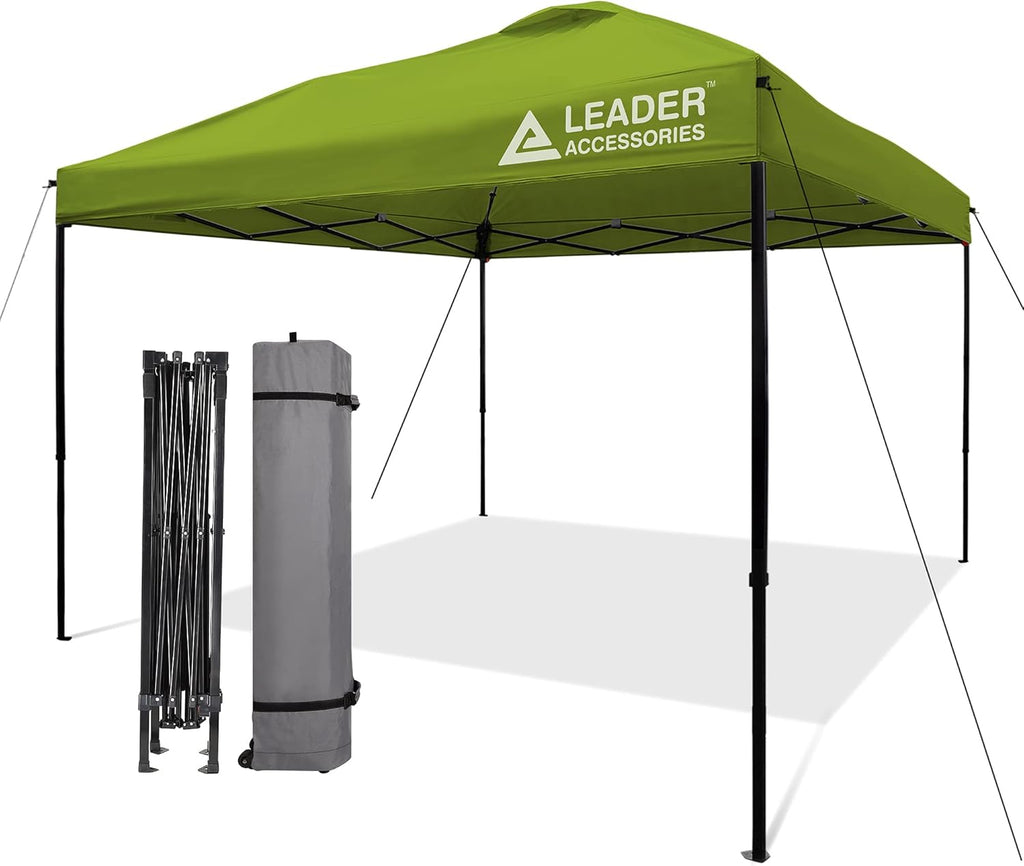 Pop-Up Canopy Tent 10'x10' Straight Leg Shelter with Wheeled Carry Bag, Silver S781