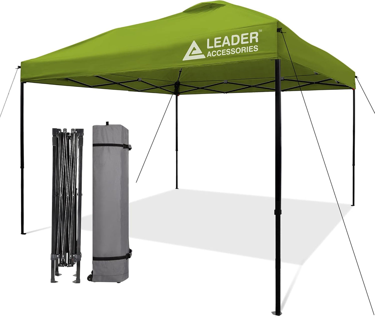 Pop-Up Canopy Tent 10'x10' Straight Leg Shelter with Wheeled Carry Bag, Silver S781