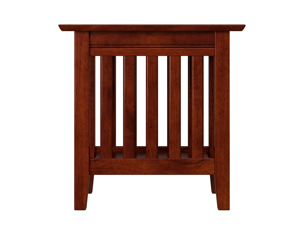 Chair Side Table in Walnut or Caramel F404