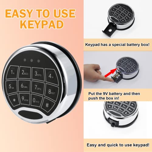 Digital Electronic Keypad Lock with Time Delay and 2 Emergency Keys I693521