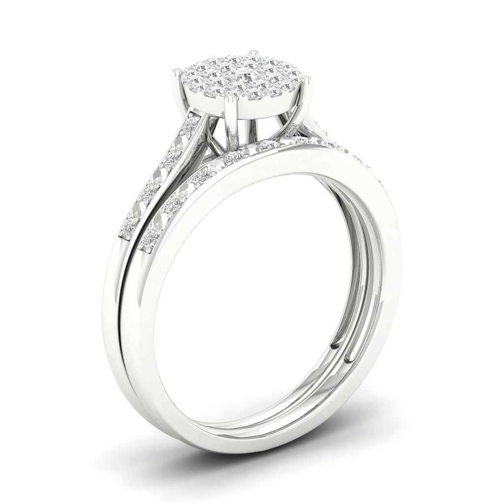 Diamond Cluster Bridal Set M781