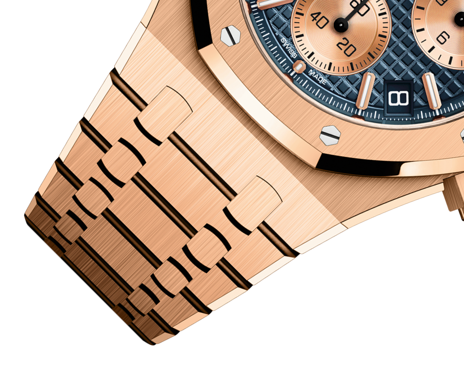 Pink Gold Blue Dial Chronograph 41mm K77801